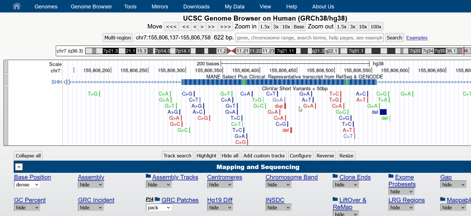 GIF showing how to change
Genome Browser fonts
